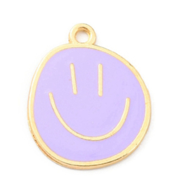 Smiley groot goud en violet