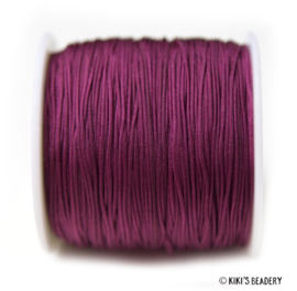 1 meter aubergine nylon koord 0.8mm