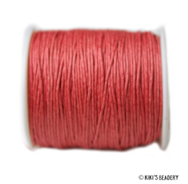 1 meter rood waxkoord 1mm