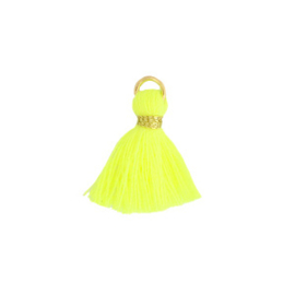 Mini Kwastje Neon geel 1.5cm