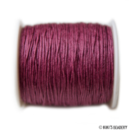 1 meter aubergine waxkoord 1mm