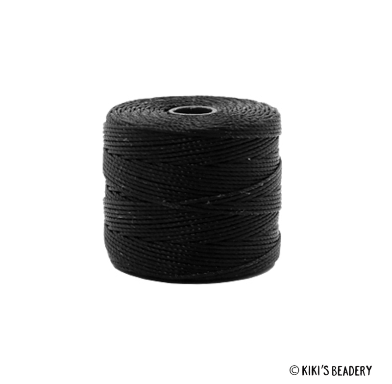 Vooruitzien mentaal zwart S-lon Nylon draad Zwart 0.6mm | DRAAD & KOORD | Kiki's Beadery