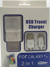 Lader met USB Micro kabel Wit