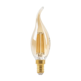 Filament LED Tip Kaars 4w/40w E14 gold, dimbaar