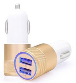 USB autolader 2.1 A Goud