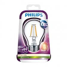 Philips Blister Filament Led standaard Helder 7,5w/60w