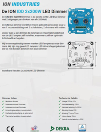 Professionele inbouw LED Dimmer Duo ION Industries