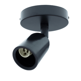 Plafond/wand spot zwart enkelvoudig voor GU10