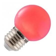 Led kogel 1w/15w  E27 rood