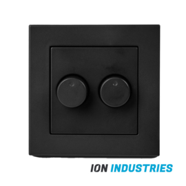 Duo Dimmer afdekplaat ION Industries Mat Zwart