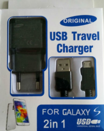 Lader met USB Micro kabel Zwart
