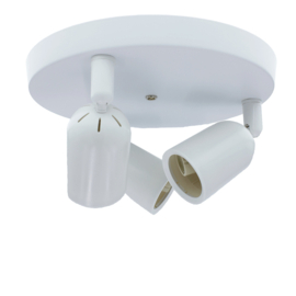 Plafond/wand spot wit 3-voudig voor GU10