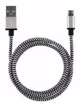 USB Micro kabel 1mtr Wit/Zwart