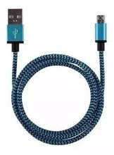 USB C kabel 1mtr Blauw/Zwart