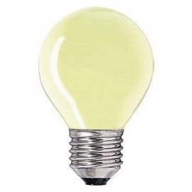 Kogellamp  15 watt E27 geel