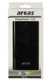 ARCAS Mobile Powerbank V25 Zwart