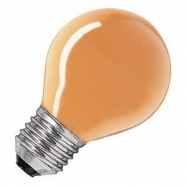 Kogellamp  15 watt E27 oranje