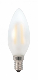Filament Led Kaars 1w/15w E14 Mat extra warm licht (NIET DIMBAAR)