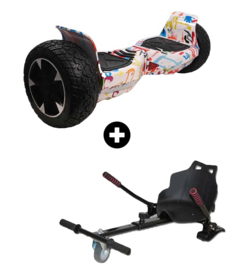 Off Road Hoverboard Graffiti Wit 8,5 inch