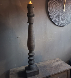 Houten kandelaar