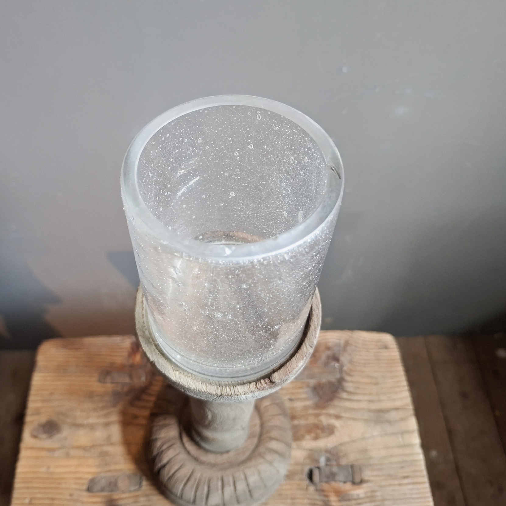 Kandelaar met glas L