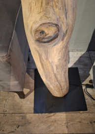 Staande lamp met linnen kap