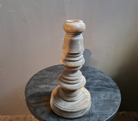 Houten kandelaar