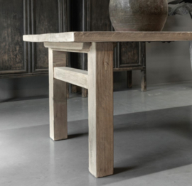 Unieke Elm houten eettafel