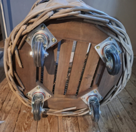 Ronde mand op wielen