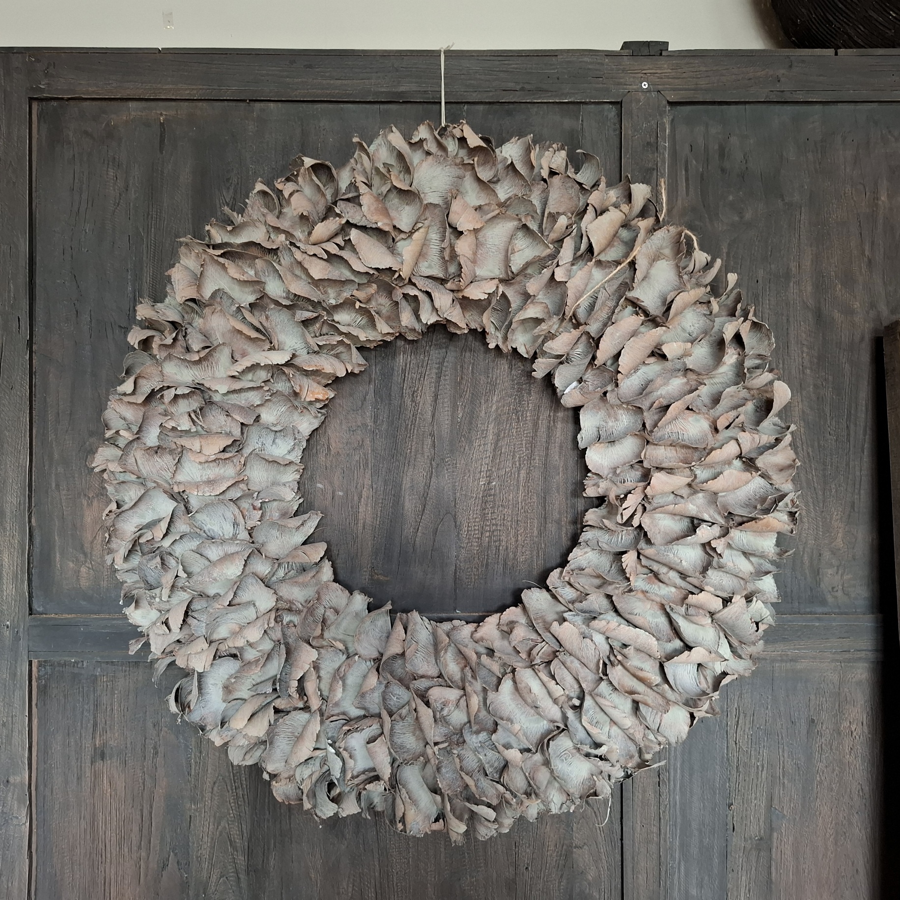 Krans petal wreath Grey wash