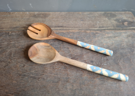 Houten lepel en vork