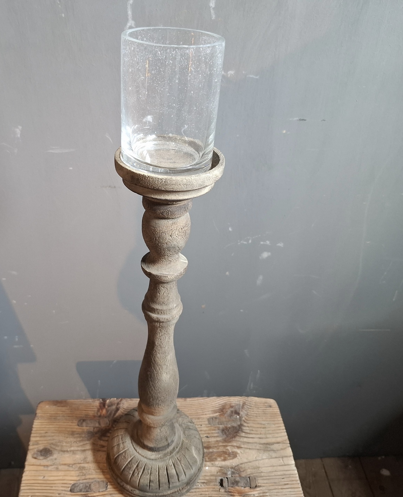 Kandelaar met glas L