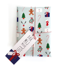 20 Vellen Kerst Cadeaupapier + 20 Giftcards