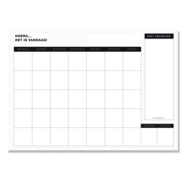 Maandplanner Black&White