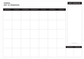 Maandplanner Black&White