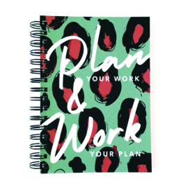 Planner 'Plan Your Work Leopard'