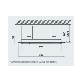 Multi-split Binnen-unit 2,5 kW Ariston CCA R32 25 + afwerkrooster