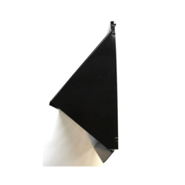 Gevelkap aluminium - hoge doorlaat WTW 160-180mm - Zwart