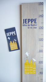 Groeimeter  van geboortekaartje kraamcadeau Jeppe