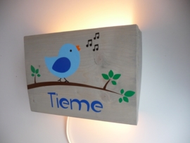 Lamp met naam vogel jongen