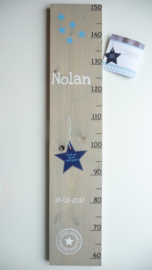 Groeimeter  van geboortekaartje kraamcadeau Nolan