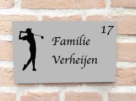 Voordeur naambord Favoriete sport