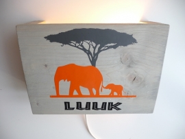 Lamp met naam olifant