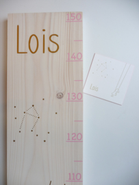 Groeimeter  gepersonaliseerd kraamcadeau Lois