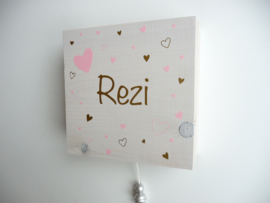 Muziekdoosje van geboortekaartje gepersonaliseerd cadeau Rezi