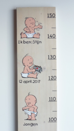 Groeimeter baby met geboortegegevens