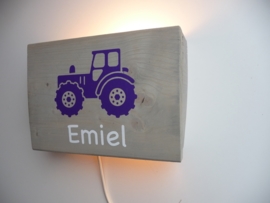 Lamp met naam tractor