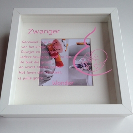 Persoonlijk cadeau 3D Zwangerschapslijst geld kado