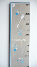 Groeimeter voor Damian naar aanleiding van zijn geboortekaartje