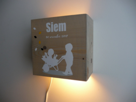 Kraamcadeau lamp van het kaartje